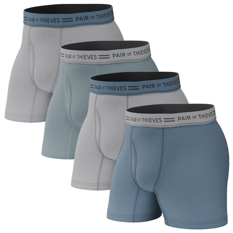 Pair of Thieves Men's Underwear Boxer Briefs - Soft Cotton Boxer Briefs for Men Pack - 4 Pack Tagless Mens Underwear-64