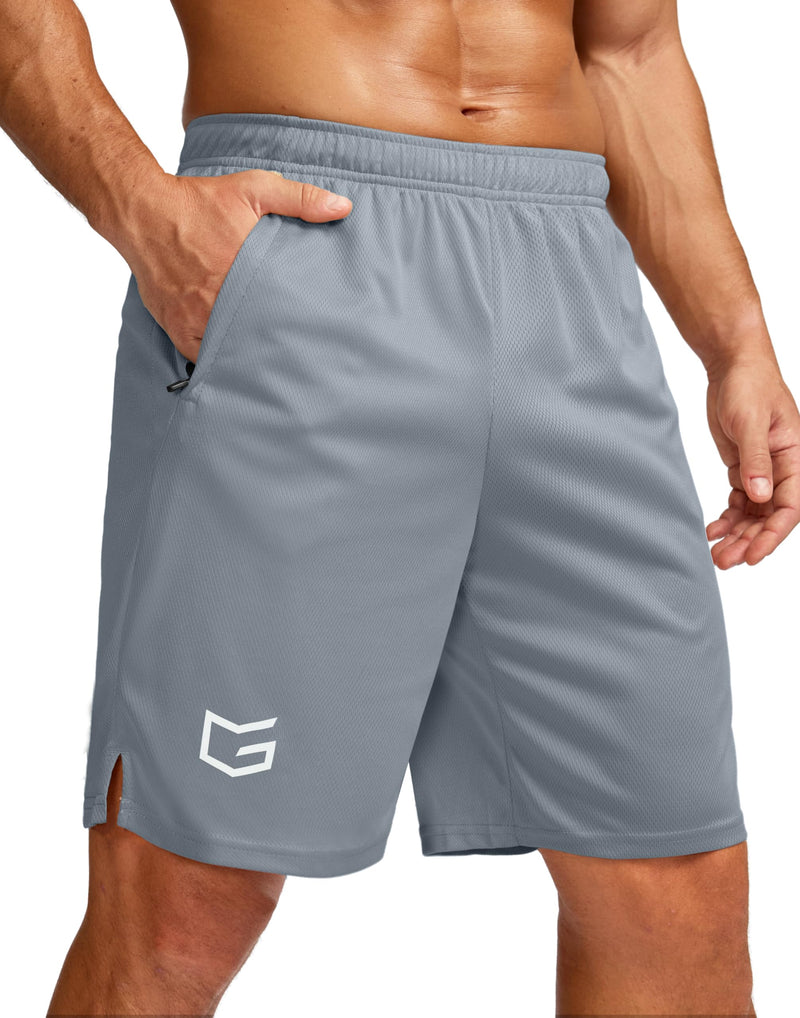 G Gradual Men's 5"/ 7"/ 9" Workout Running Shorts Quick Dry Lightweight Gym Shorts with Zip Pockets