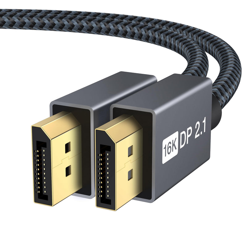 IVANKY 80Gbps Displayport Cable 2.1, 16K DP Cord [16K@60Hz,8K@120Hz,4K@240Hz], Display Port 2.1 Cable Support HDR10, HDCP, DSC 1.2a, for 5090,7900Graphics/PC/TV/Gaming Monitor, 6.6FT