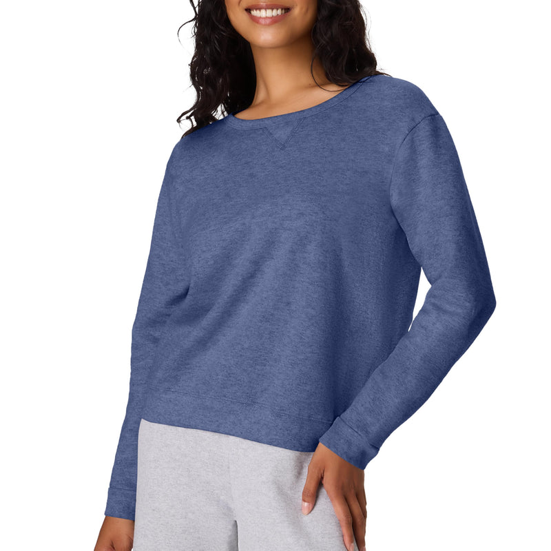 Hanes womens Crewneck Sweatshirt, Ecosmart Fleece Pullover With V-notch, Sweatshirt for Women-51