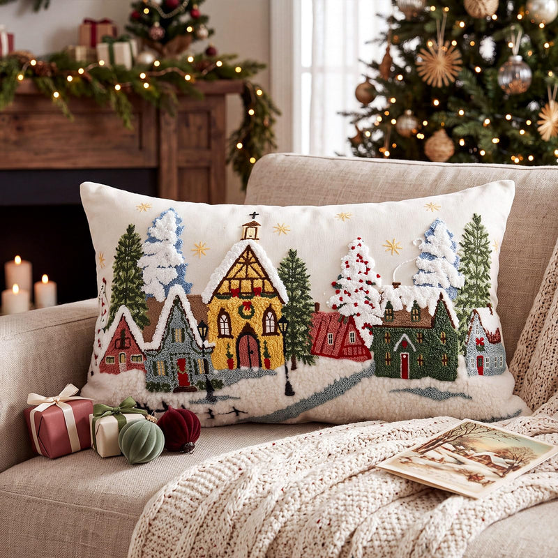 Boao Fall Pumpkin Pillow Covers 12x20 Rustic Boho Brown Beige Lumbar Case