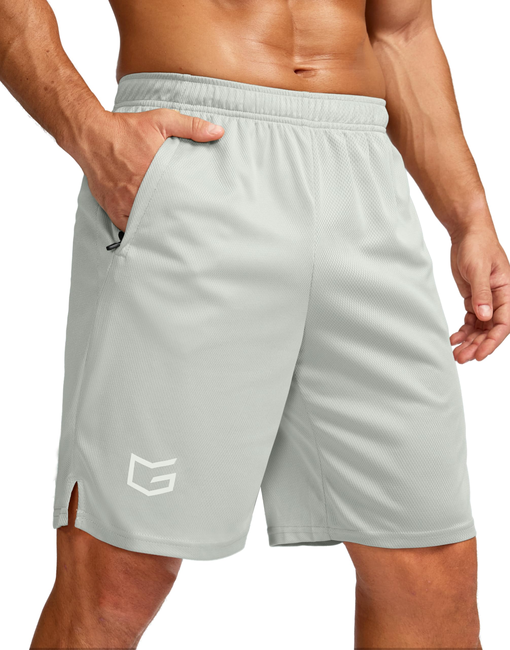 G Gradual Men's 5"/ 7"/ 9" Workout Running Shorts Quick Dry Lightweight Gym Shorts with Zip Pockets