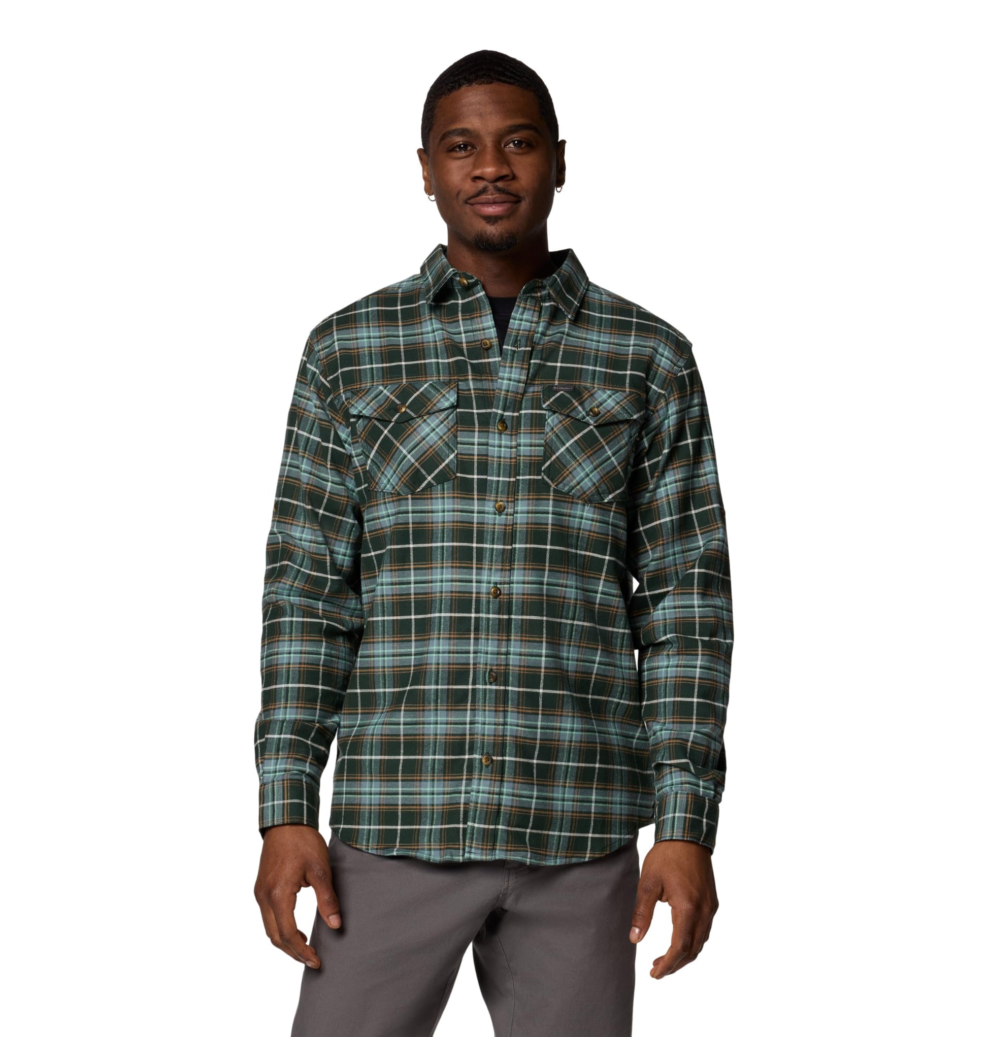 Columbia Mens Bearmouth Springs Roll Up Long Sleeve Flannel Shirt-47