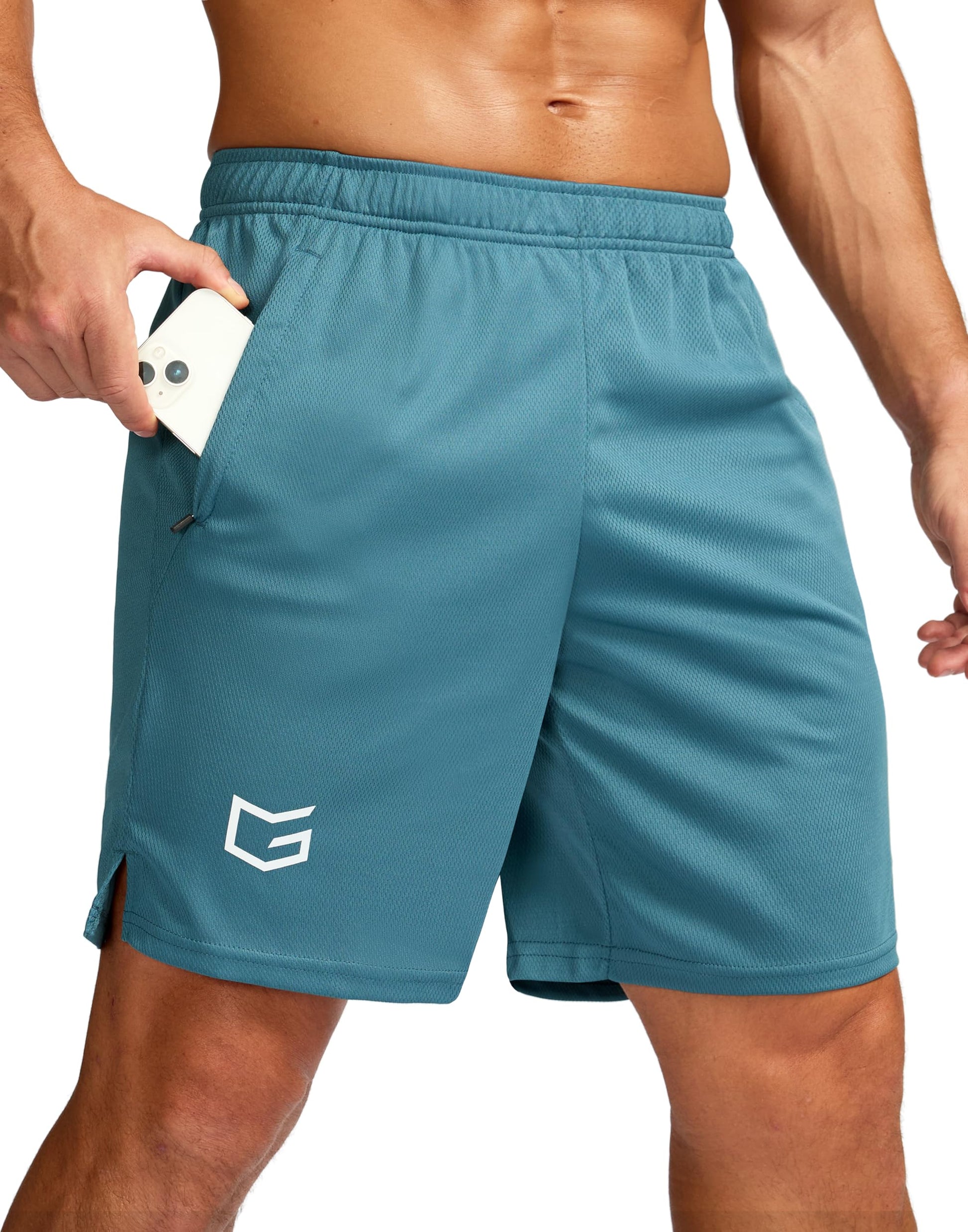 G Gradual Men's 5"/ 7"/ 9" Workout Running Shorts Quick Dry Lightweight Gym Shorts with Zip Pockets
