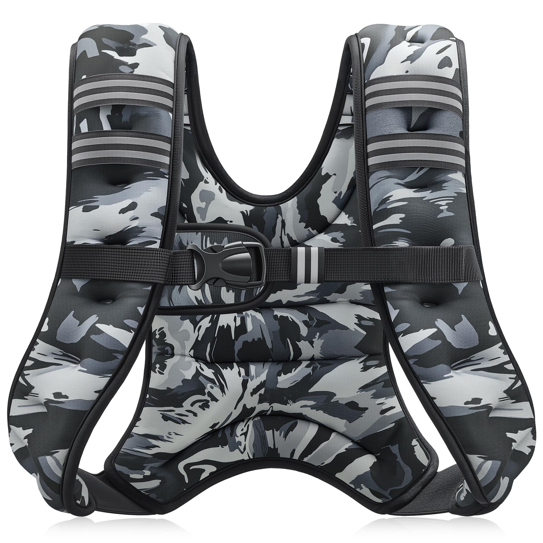 ZELUS Weighted Vest, 6lb/8lb/12lb/16lb/20lb/25lb/30lb Weight Vest with Reflective Stripe for Workout, Strength Training, Running, Fitness, Muscle Building, Weight Loss, Weightlifting-35