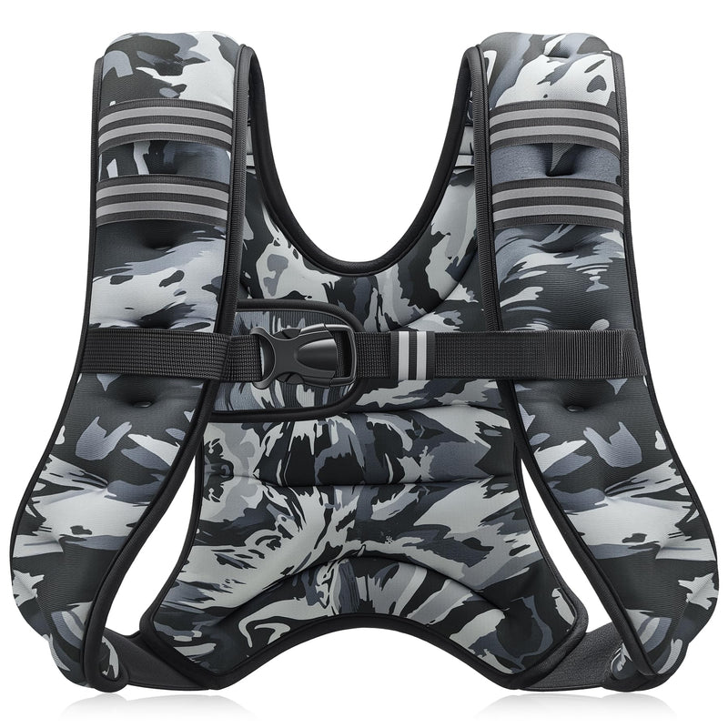 ZELUS Weighted Vest, 6lb/8lb/12lb/16lb/20lb/25lb/30lb Weight Vest with Reflective Stripe for Workout, Strength Training, Running, Fitness, Muscle Building, Weight Loss, Weightlifting-58