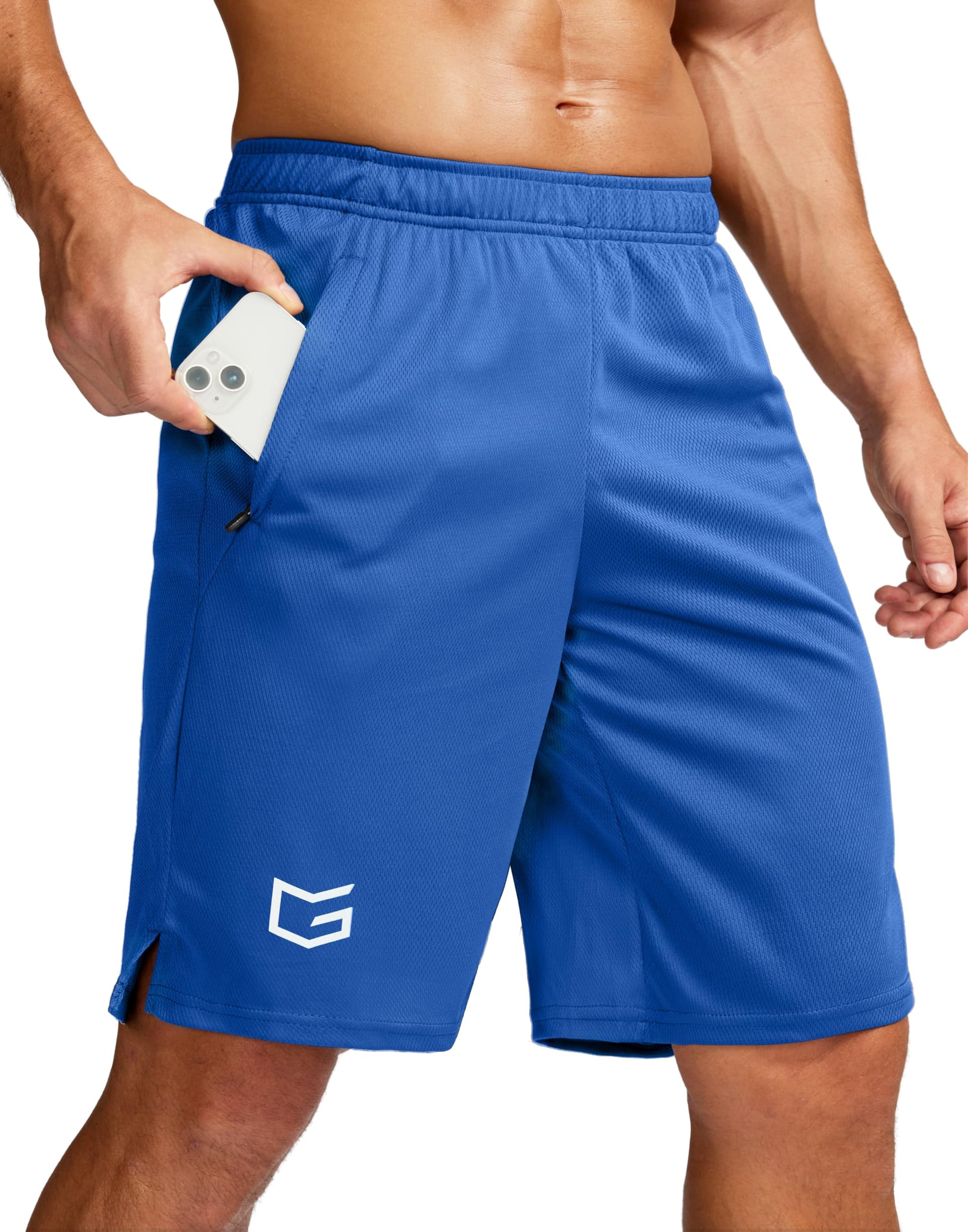 G Gradual Men's 5"/ 7"/ 9" Workout Running Shorts Quick Dry Lightweight Gym Shorts with Zip Pockets