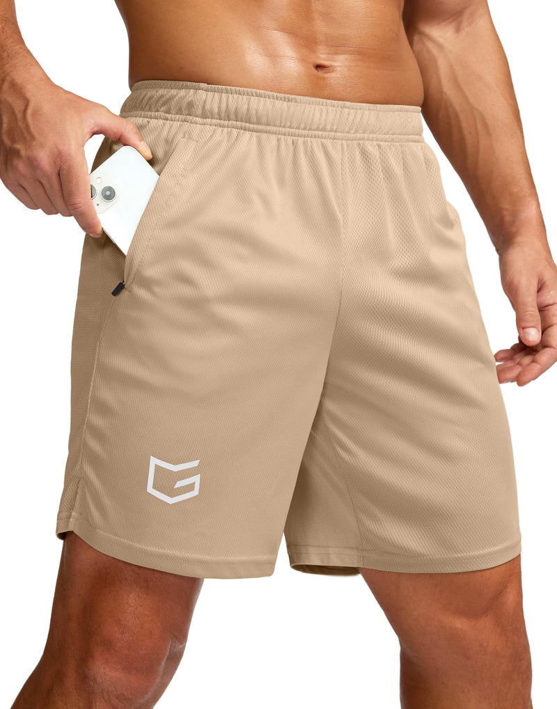 G Gradual Men's 5"/ 7"/ 9" Workout Running Shorts Quick Dry Lightweight Gym Shorts with Zip Pockets