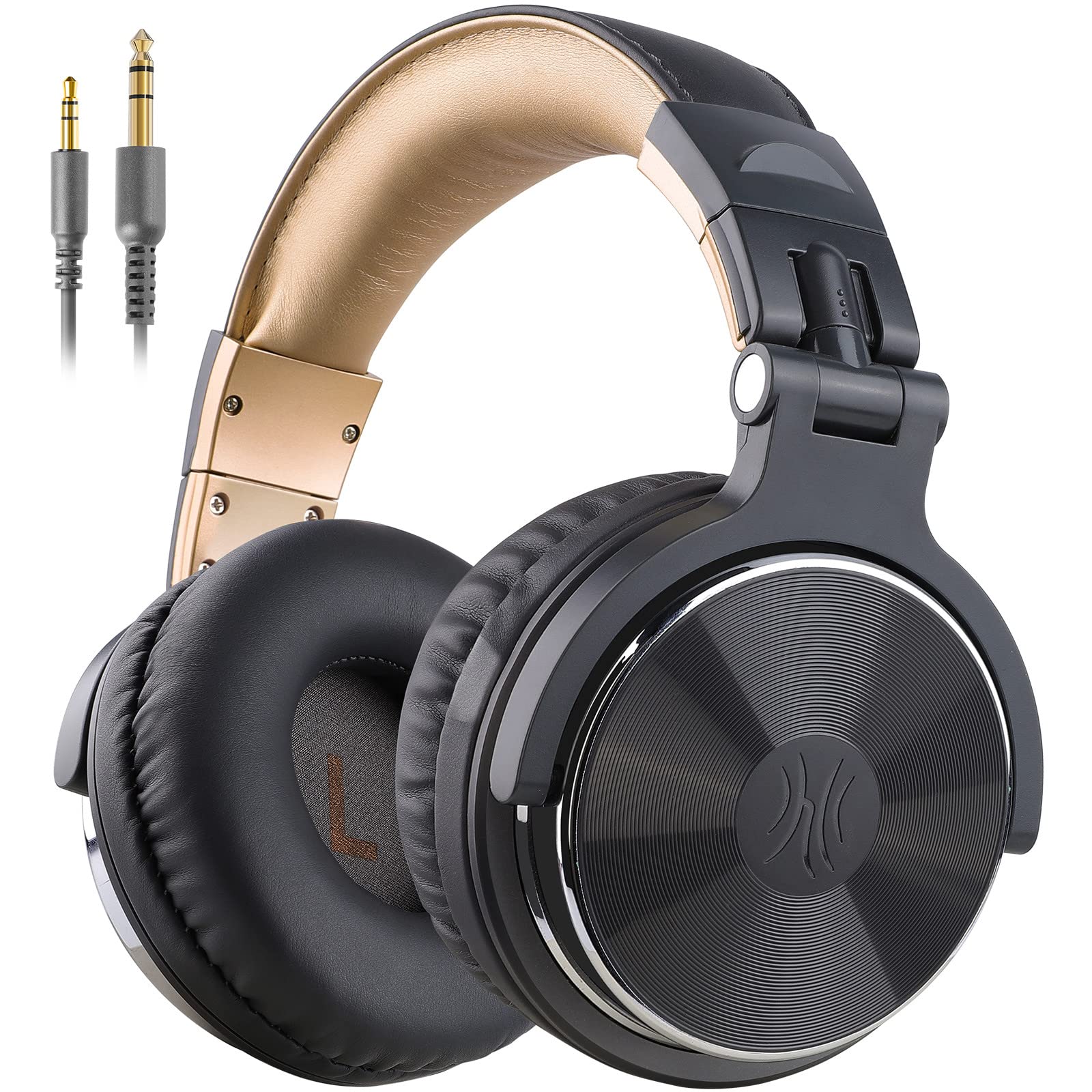 OneOdio Wired Over Ear Headphones Hi-Res Studio Monitor & Mixing DJ Stereo Headsets with 50mm Drivers and 1/4 to 3.5mm Jack for AMP Computer Recording Podcast Keyboard Guitar Laptop - Black
