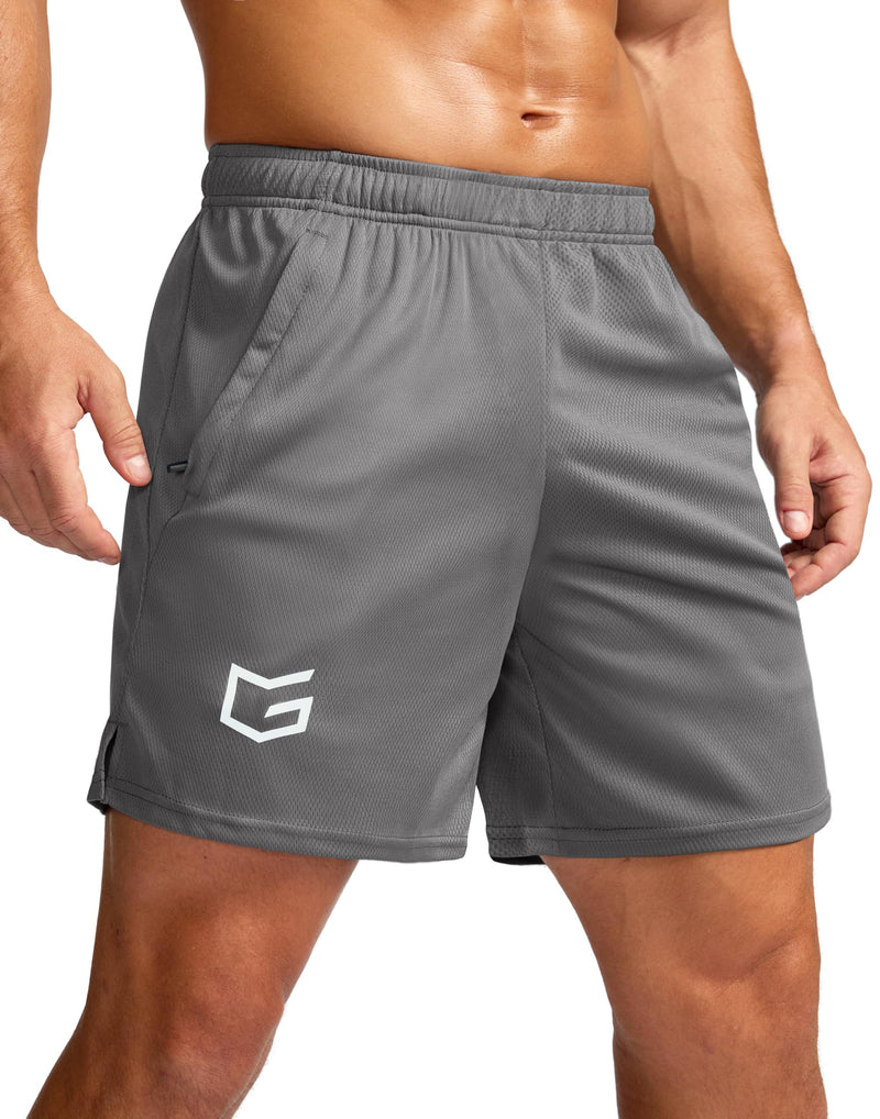 G Gradual Men's 5"/ 7"/ 9" Workout Running Shorts Quick Dry Lightweight Gym Shorts with Zip Pockets