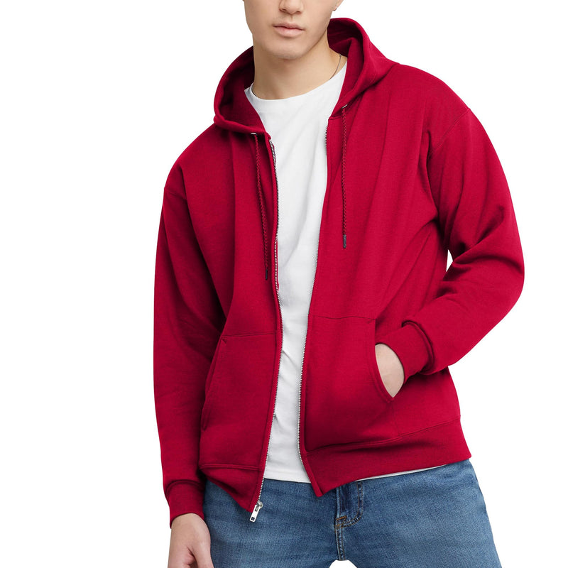 Hanes mens Zip-up Hoodie, Ecosmart Fleece Full-zip Hoodie for Men, Hooded Sweatshirt-36