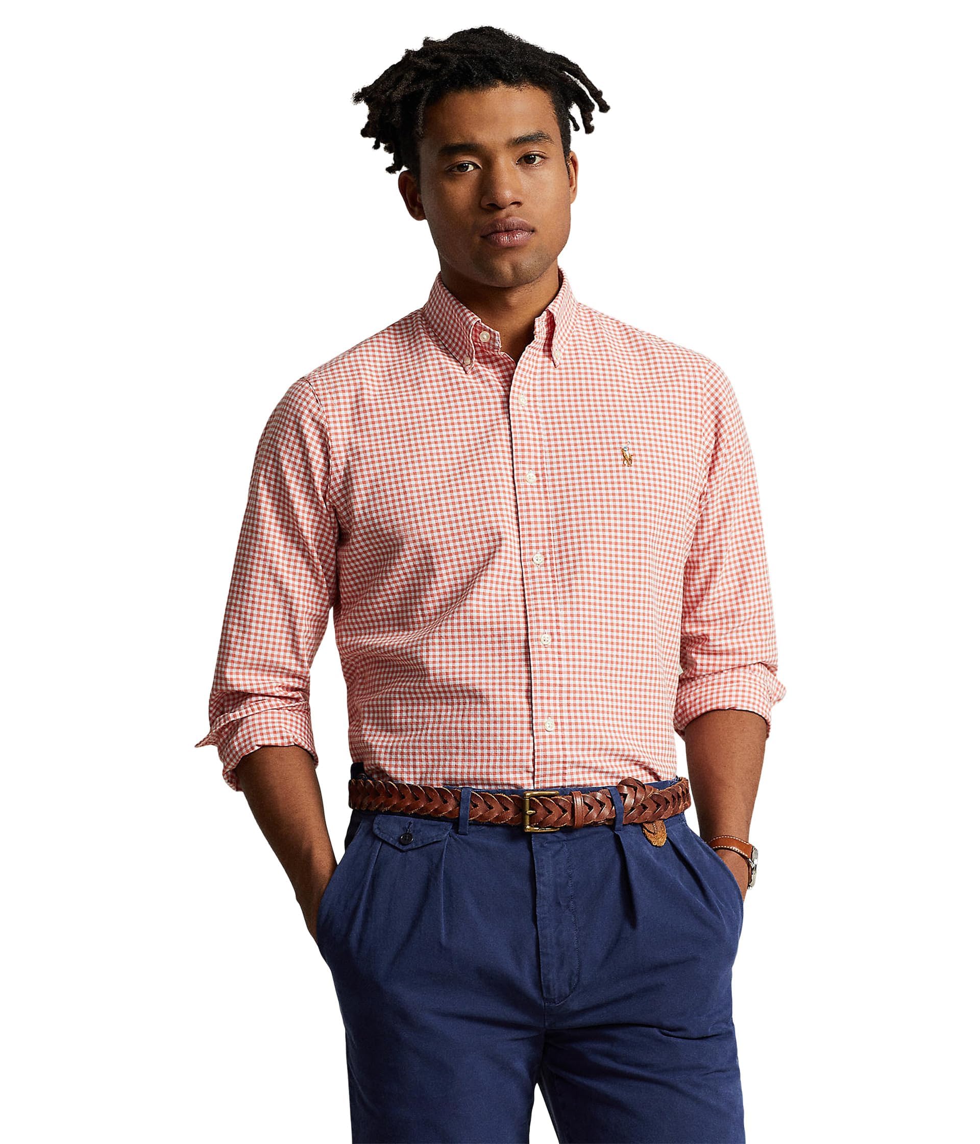 POLO RALPH LAUREN Men's Classic Oxford Long Sleeve Sport Shirt-71