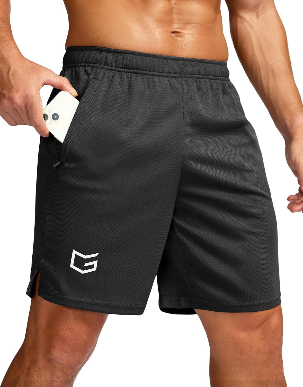 G Gradual Men's 5"/ 7"/ 9" Workout Running Shorts Quick Dry Lightweight Gym Shorts with Zip Pockets