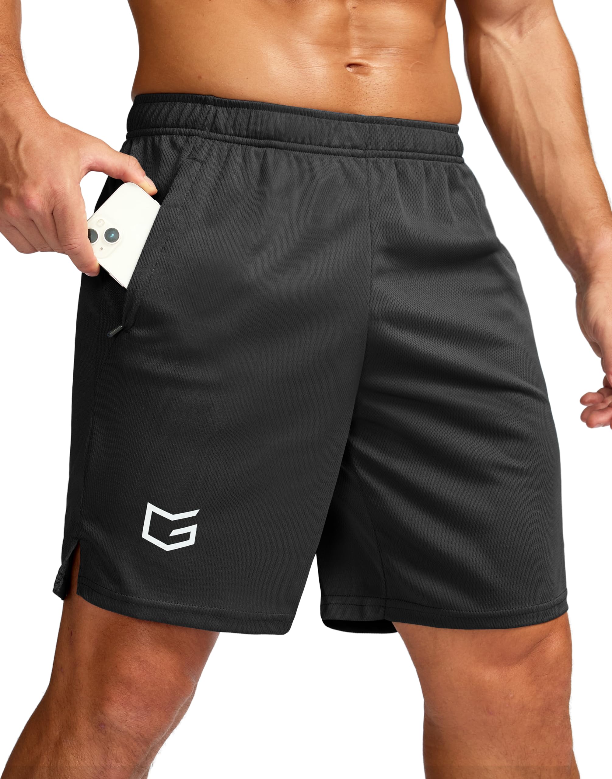 G Gradual Men's 5"/ 7"/ 9" Workout Running Shorts Quick Dry Lightweight Gym Shorts with Zip Pockets