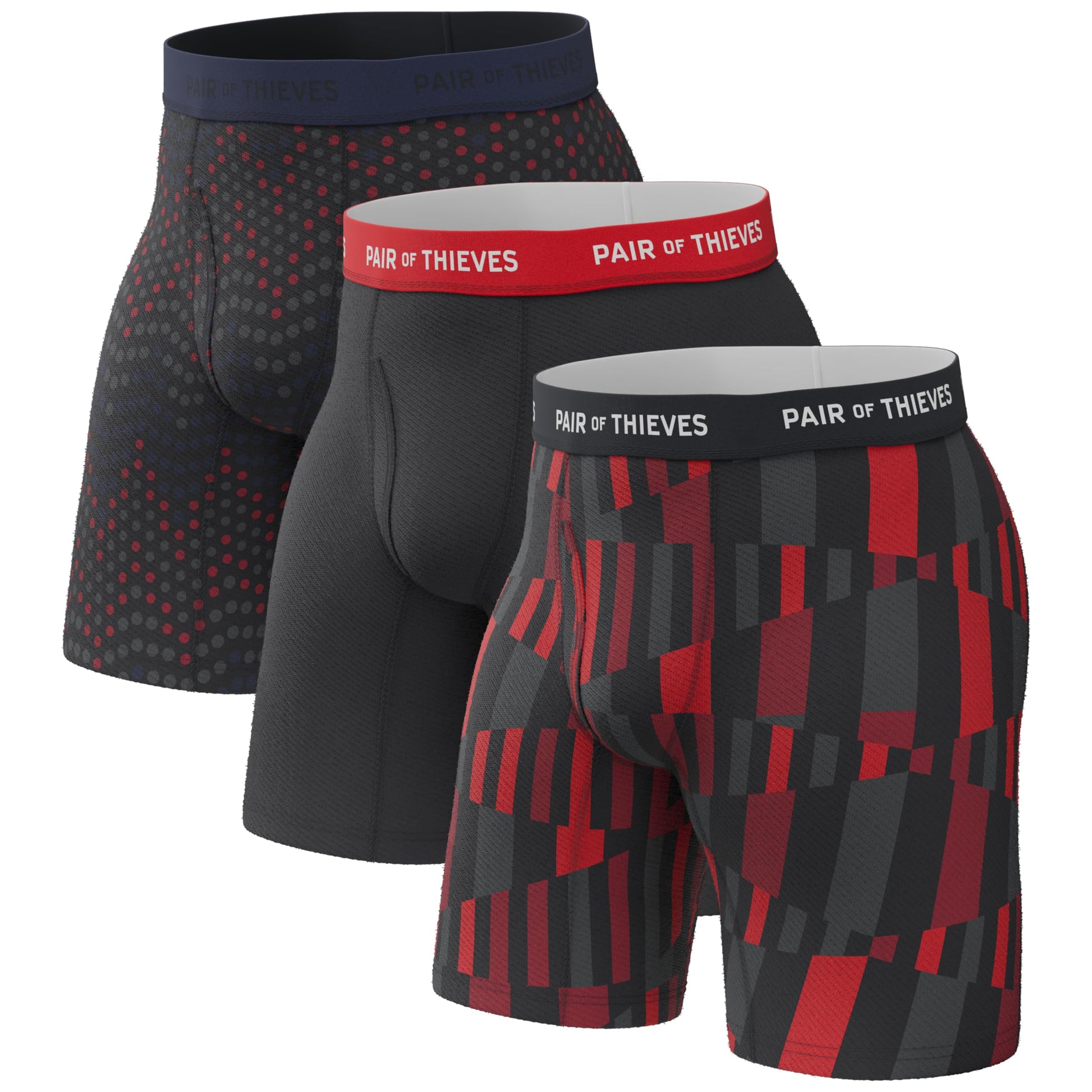Pair of Thieves Men’s Long Boxer Briefs – Soft, Breathable, Quick Dry Underwear with 4-Way Stretch – Multi-Pack-7
