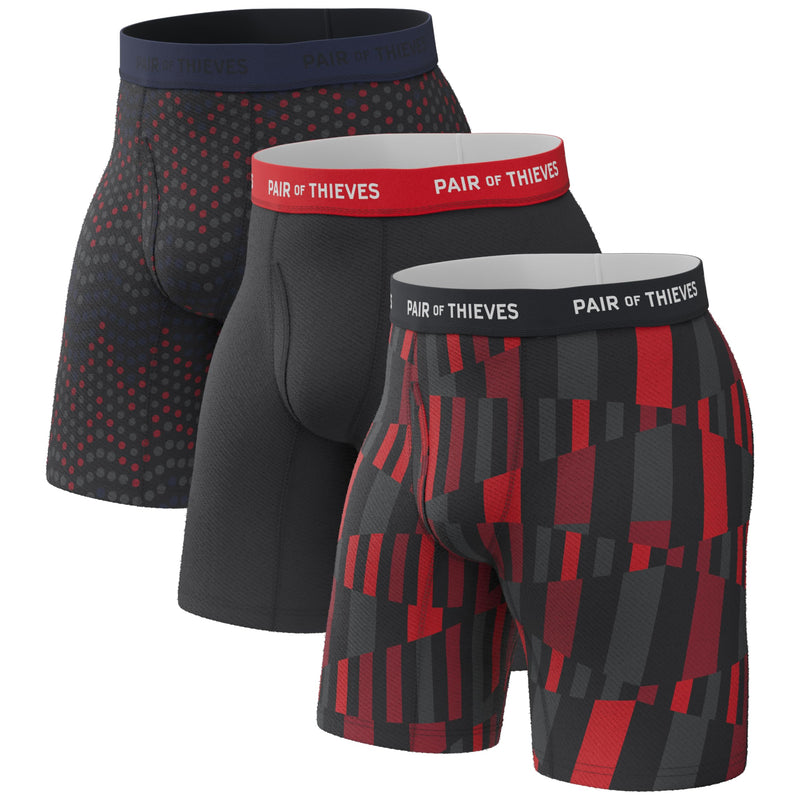 Pair of Thieves Men’s Long Boxer Briefs – Soft, Breathable, Quick Dry Underwear with 4-Way Stretch – Multi-Pack-22