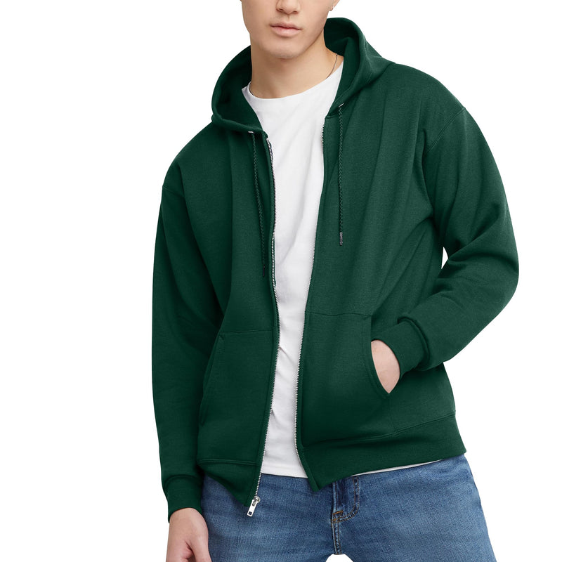 Hanes mens Zip-up Hoodie, Ecosmart Fleece Full-zip Hoodie for Men, Hooded Sweatshirt-5