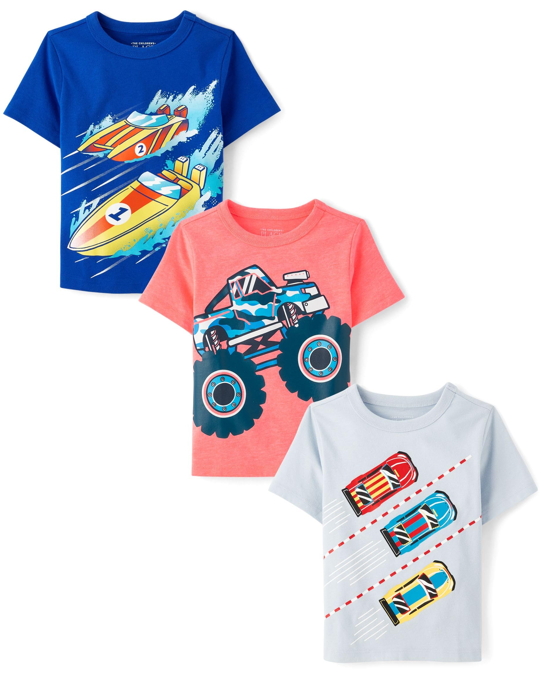 The Children's Place Baby Boys' Graphic T-Shirts (3-Pack)-47