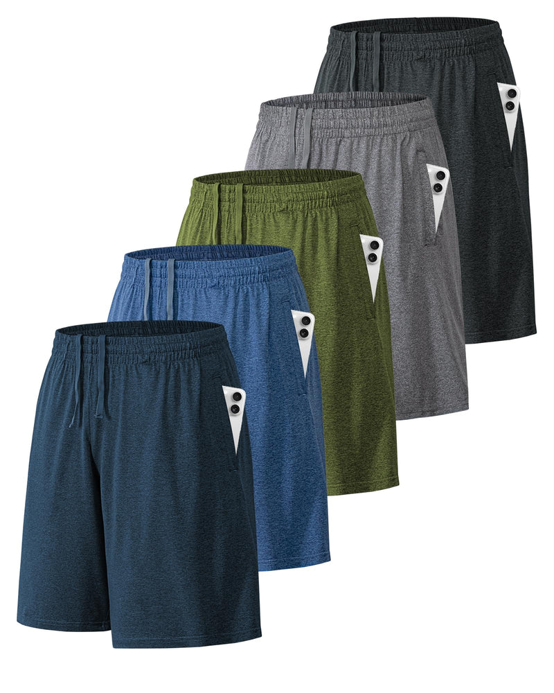 BALENNZ Athletic Shorts for Men with Pockets and Elastic Waistband Quick Dry Activewear