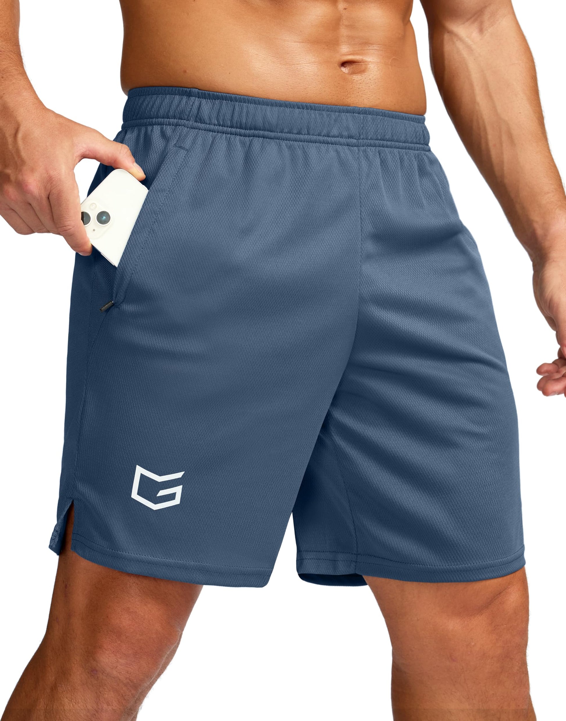 G Gradual Men's 5"/ 7"/ 9" Workout Running Shorts Quick Dry Lightweight Gym Shorts with Zip Pockets