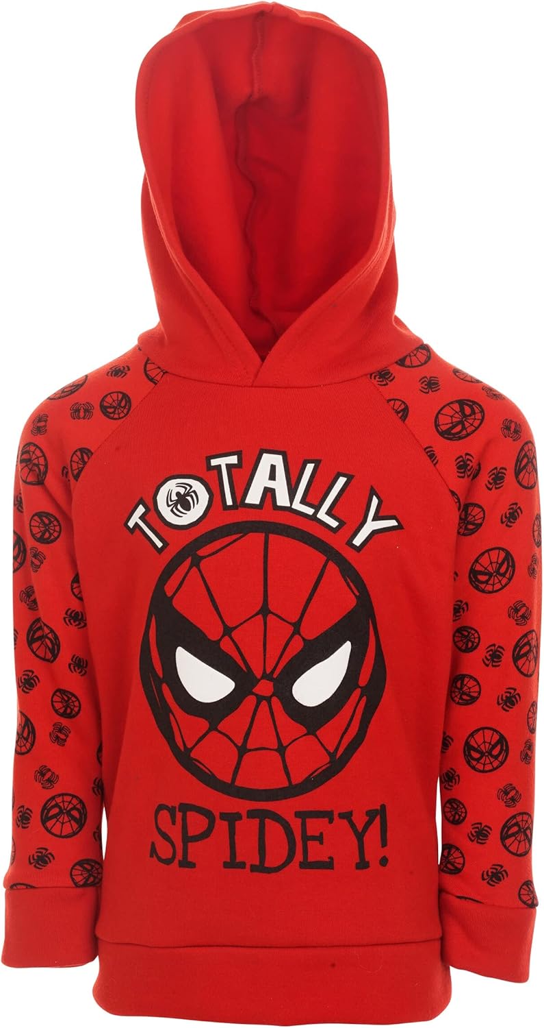Marvel Avengers Spider-Man Fleece Pullover Hoodie and Jogger Pants Outfit Set Toddler to Big Kid Sizes (2T - 18-20)