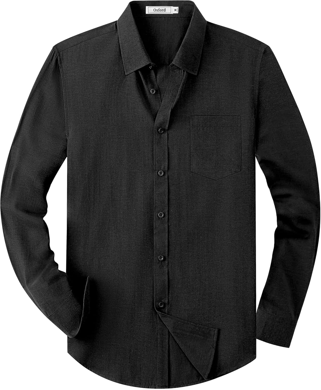 Mens Oxford Shirts Long Sleeve Business Casual Cotton Dress Shirt Wedding Dating Party Button Down Tops with Pocket-24