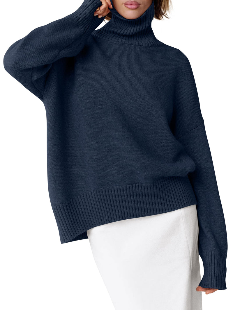ANRABESS Womens Turtleneck Sweaters Oversized Chunky Long Sleeve Knit High Low Hem Pullover Top 2025 Fall Winter Fashion-74