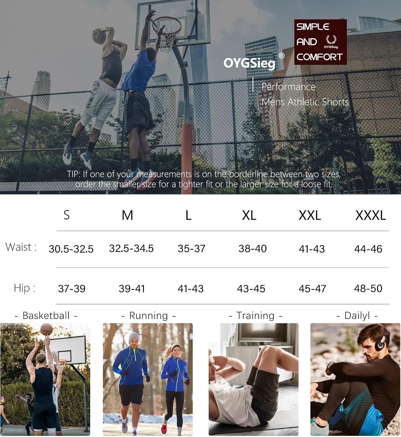 OYGSieg 6 Pack Mens Mesh Athletic Basketball Shorts Gym Shorts with Pockets, Quick Dry Workout Running Shorts Casual for Men