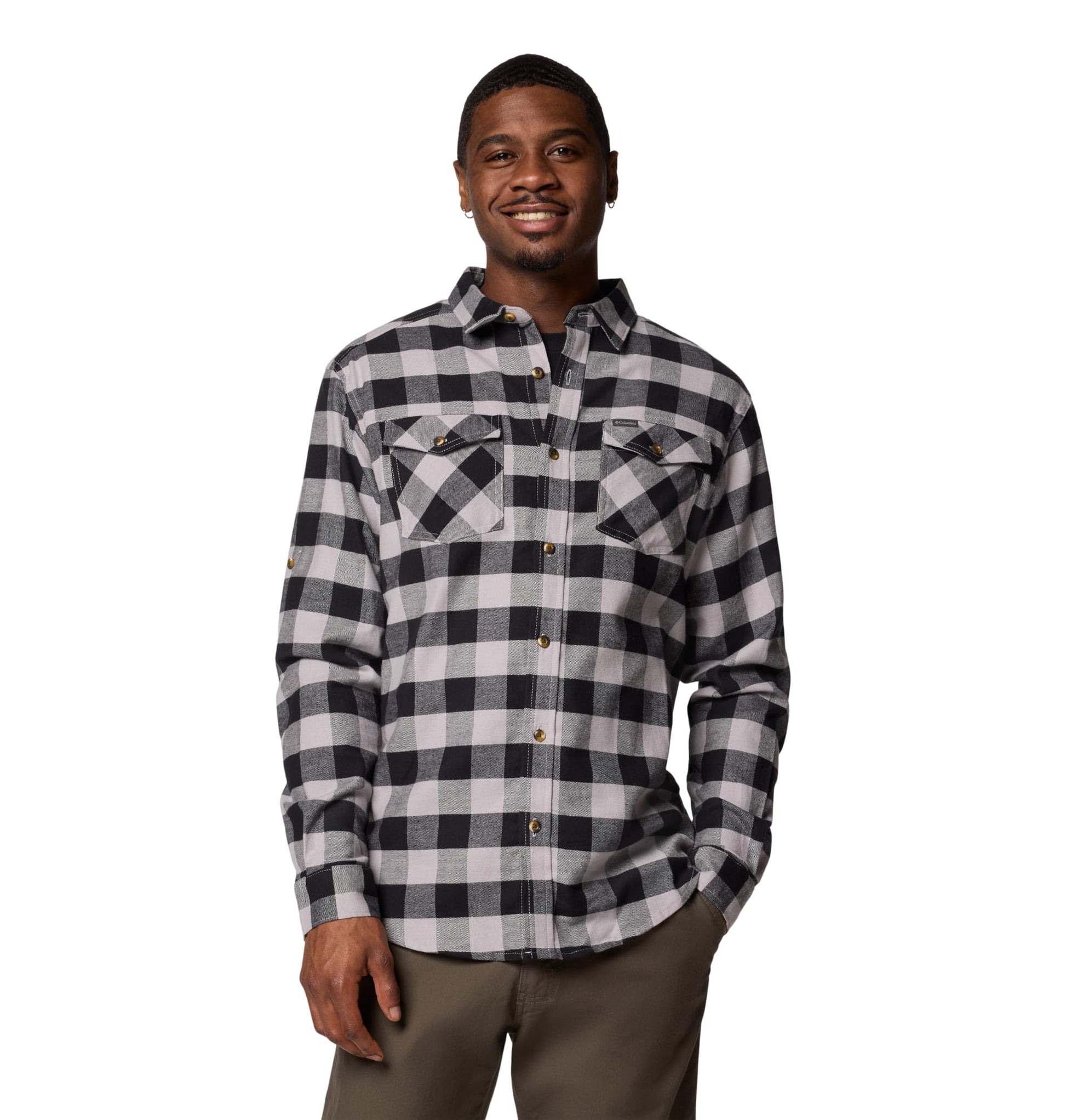 Columbia Mens Bearmouth Springs Roll Up Long Sleeve Flannel Shirt-22