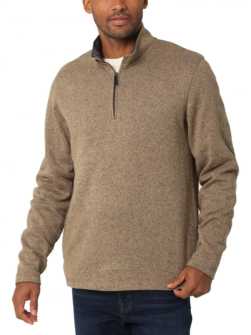 Wrangler Authentics mens Long Sleeve Fleece Quarter-zip-5