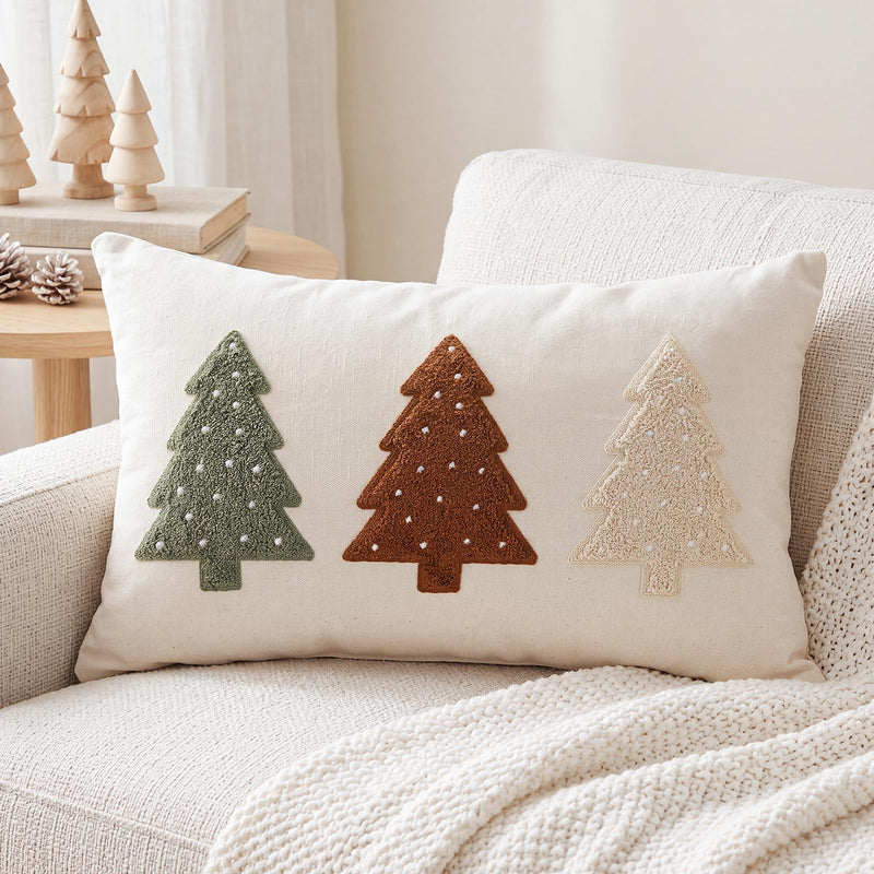 Boao Fall Pumpkin Pillow Covers 12x20 Rustic Boho Brown Beige Lumbar Case