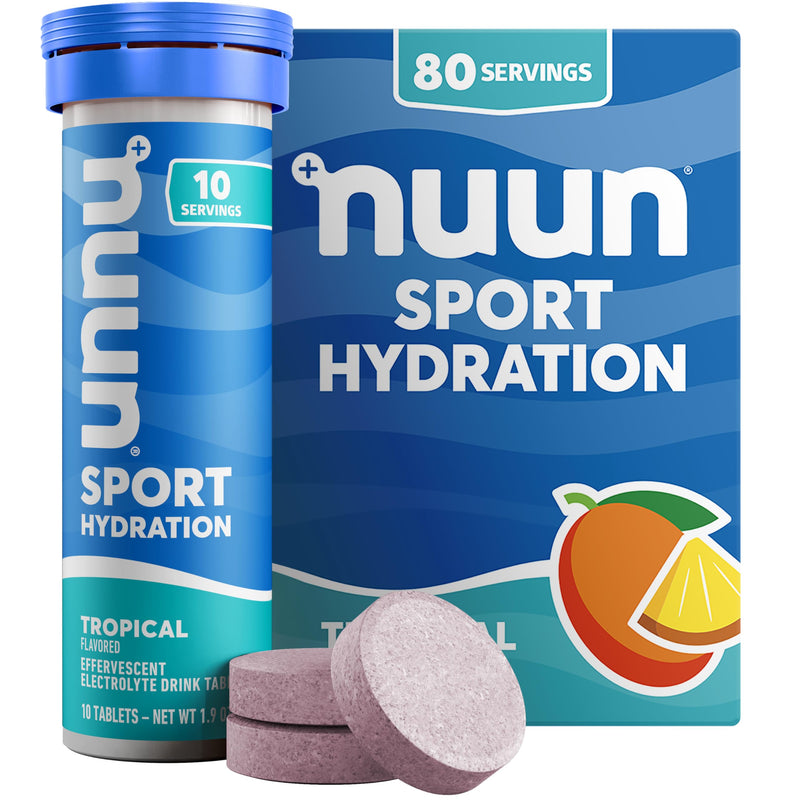 Nuun Sport Electrolyte Tablets with Magnesium, Calcium, Potassium, Chloride & Sodium, Gluten Free & Vegan, Tri-Berry, 4 Pack (40 Servings Total)
