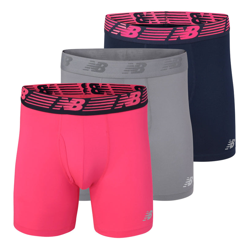 New Balance Men's Performance Boxer Briefs with Fly, Breathable Stretch Underwear, Moisture Wicking, Soft Waistband (3 Pack)-6