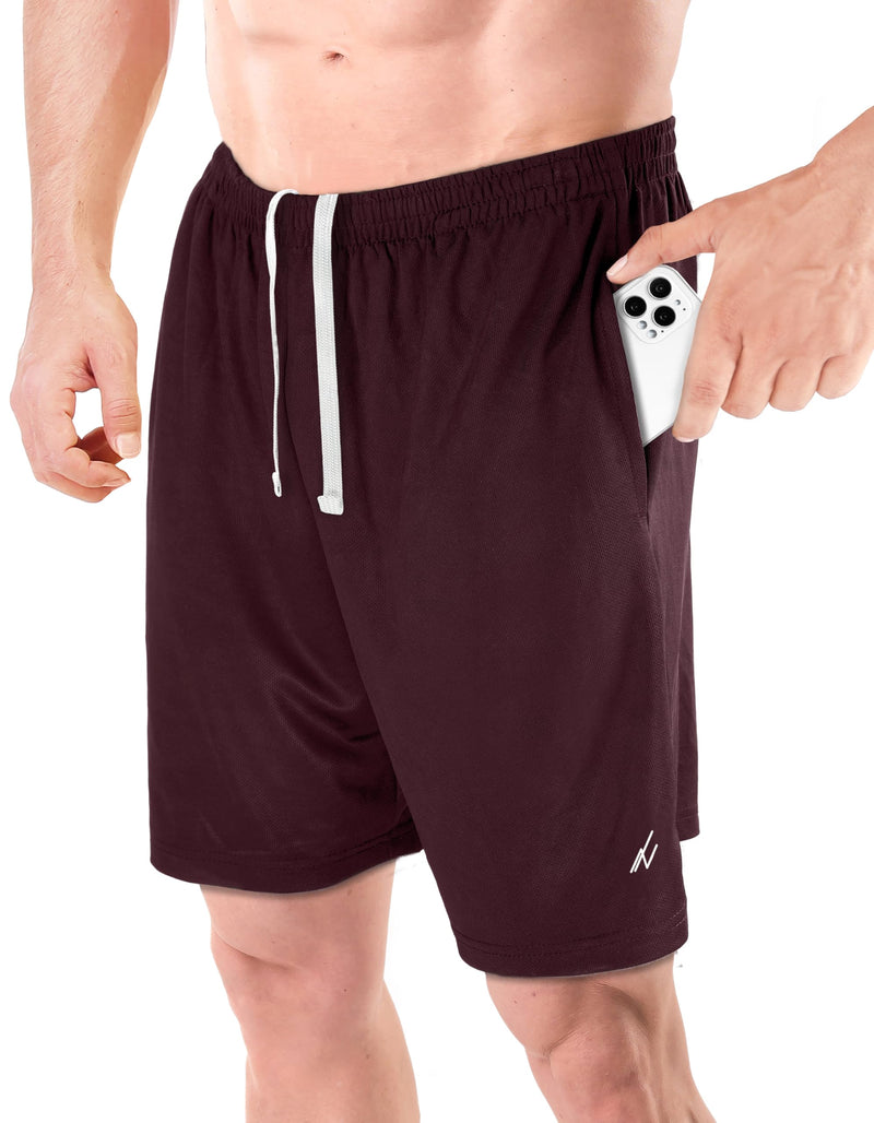 NY Threads Men's Athletic Shorts Quick Dry Loose-Fit Lightweight Running Workout Gym Shorts with Pockets