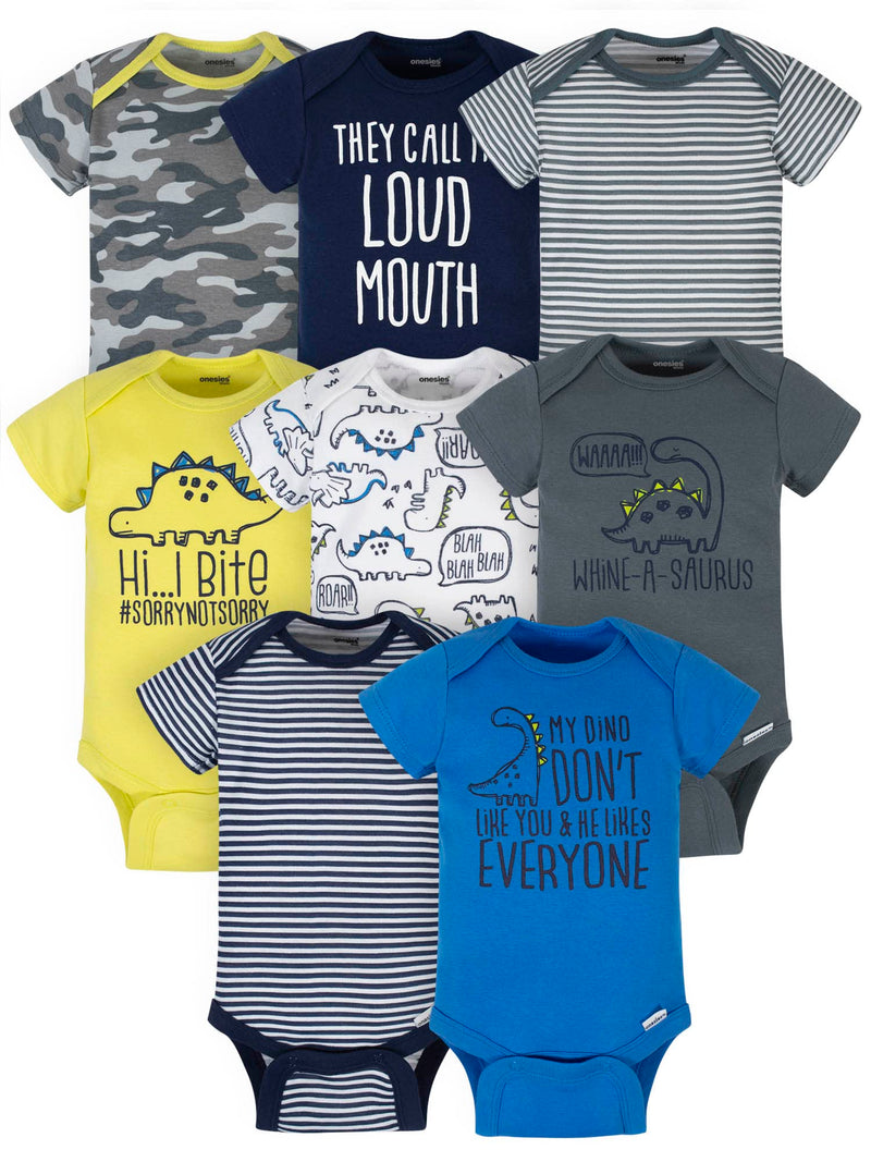 Onesies Brand baby-boys 8-pack Short Sleeve Mix & Match Bodysuits