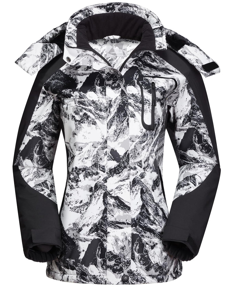 CAMEL CROWN Women's Ski Jacket Winter Snow Coat Warm Fleece Mountain Waterproof Female Jacket Snowboarding jackets-40