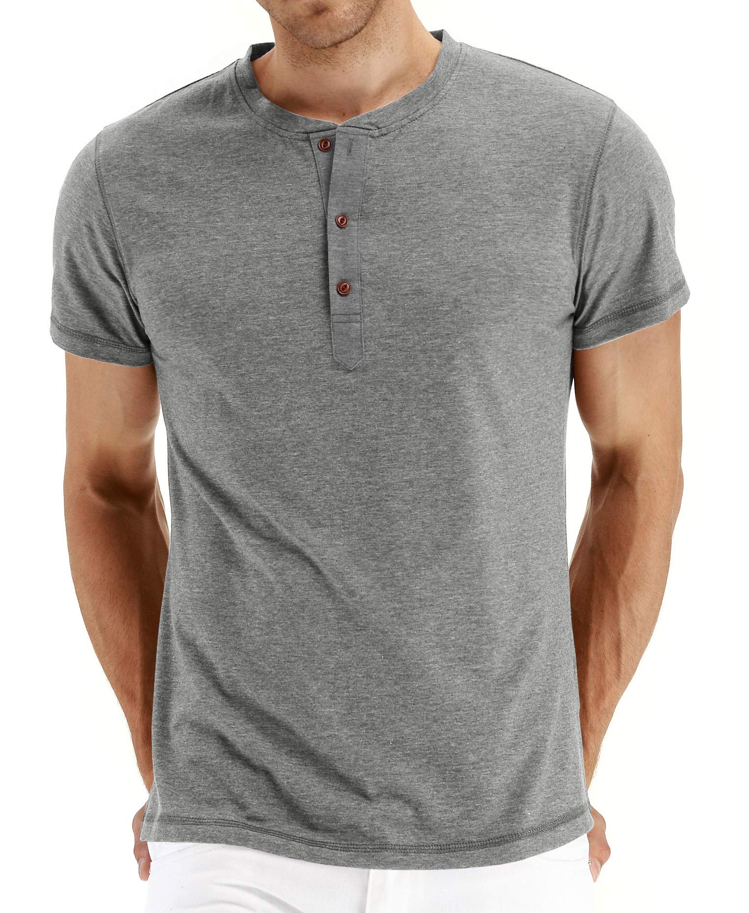 Sailwind Mens Henley Short Sleeve T-Shirt Cotton Casual Shirt