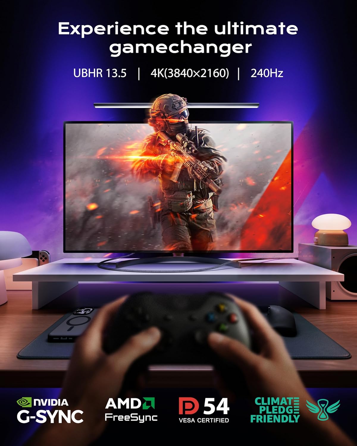 Stouchi VESA Certified DisplayPort 2.1 Cable 10FT/3M, 54Gbps UHBR13.5 [16K 8K 4K@240Hz] DP Cord, Support FreeSync G-Sync, DSC 1.2a, Snag-Free Connector for RTX 5090/4090, Gaming Monitor