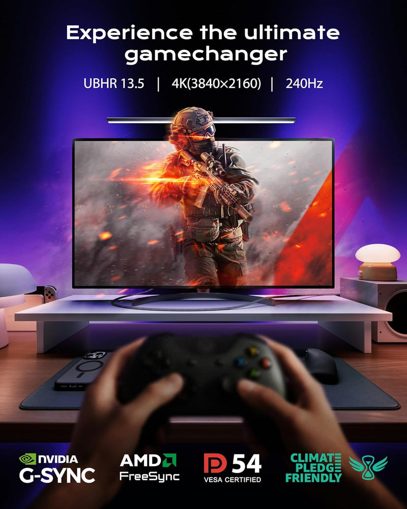 Stouchi VESA Certified DisplayPort 2.1 Cable 10FT/3M, 54Gbps UHBR13.5 [16K 8K 4K@240Hz] DP Cord, Support FreeSync G-Sync, DSC 1.2a, Snag-Free Connector for RTX 5090/4090, Gaming Monitor