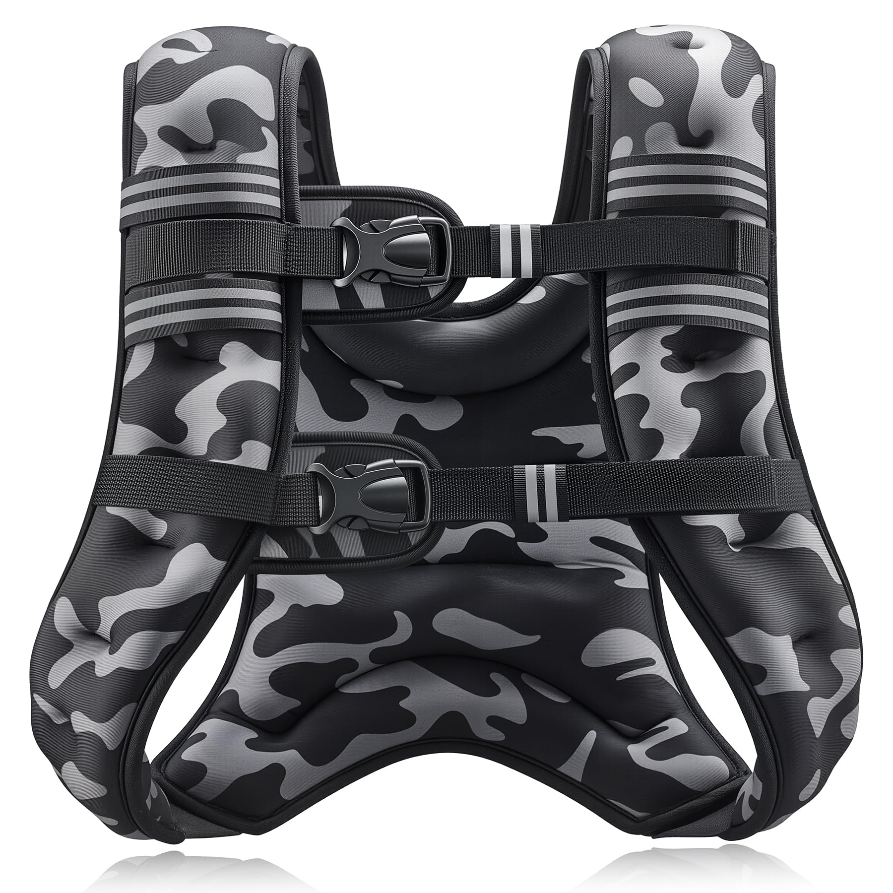 ZELUS Weighted Vest, 6lb/8lb/12lb/16lb/20lb/25lb/30lb Weight Vest with Reflective Stripe for Workout, Strength Training, Running, Fitness, Muscle Building, Weight Loss, Weightlifting-19