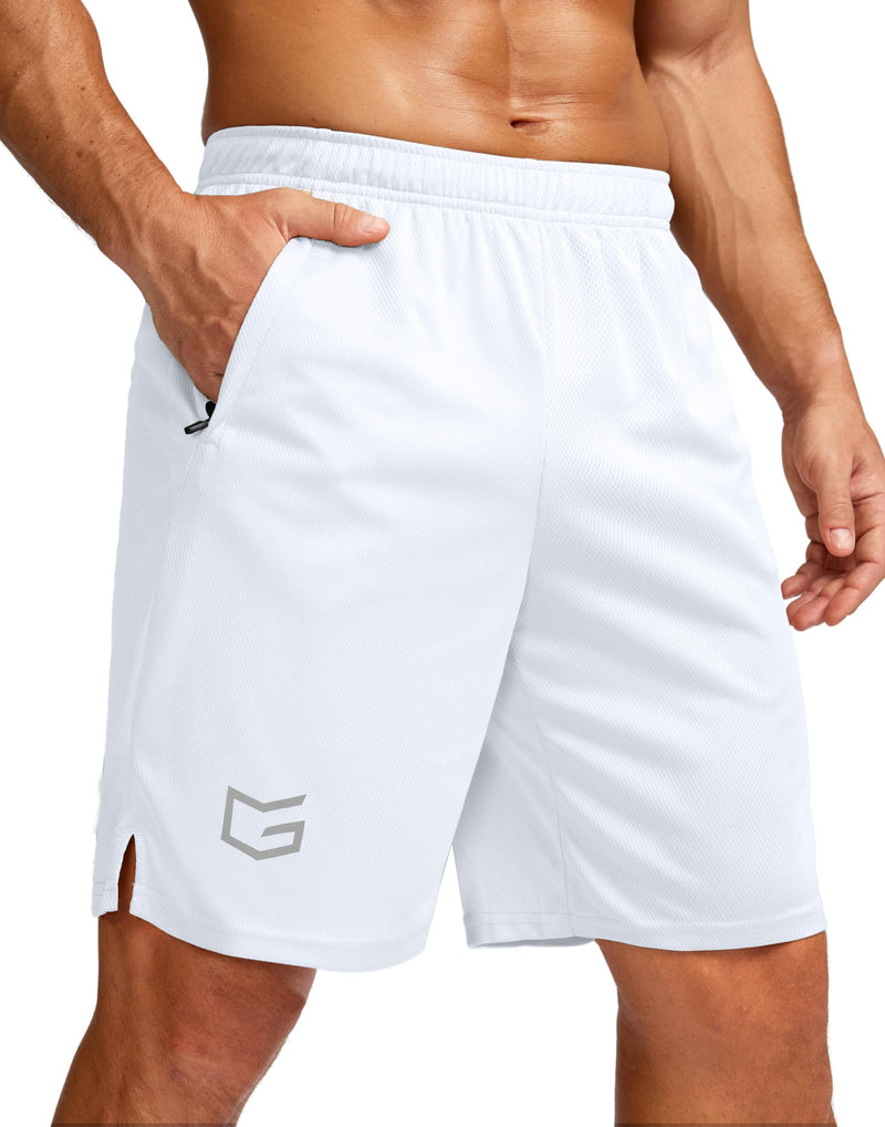 G Gradual Men's 5"/ 7"/ 9" Workout Running Shorts Quick Dry Lightweight Gym Shorts with Zip Pockets
