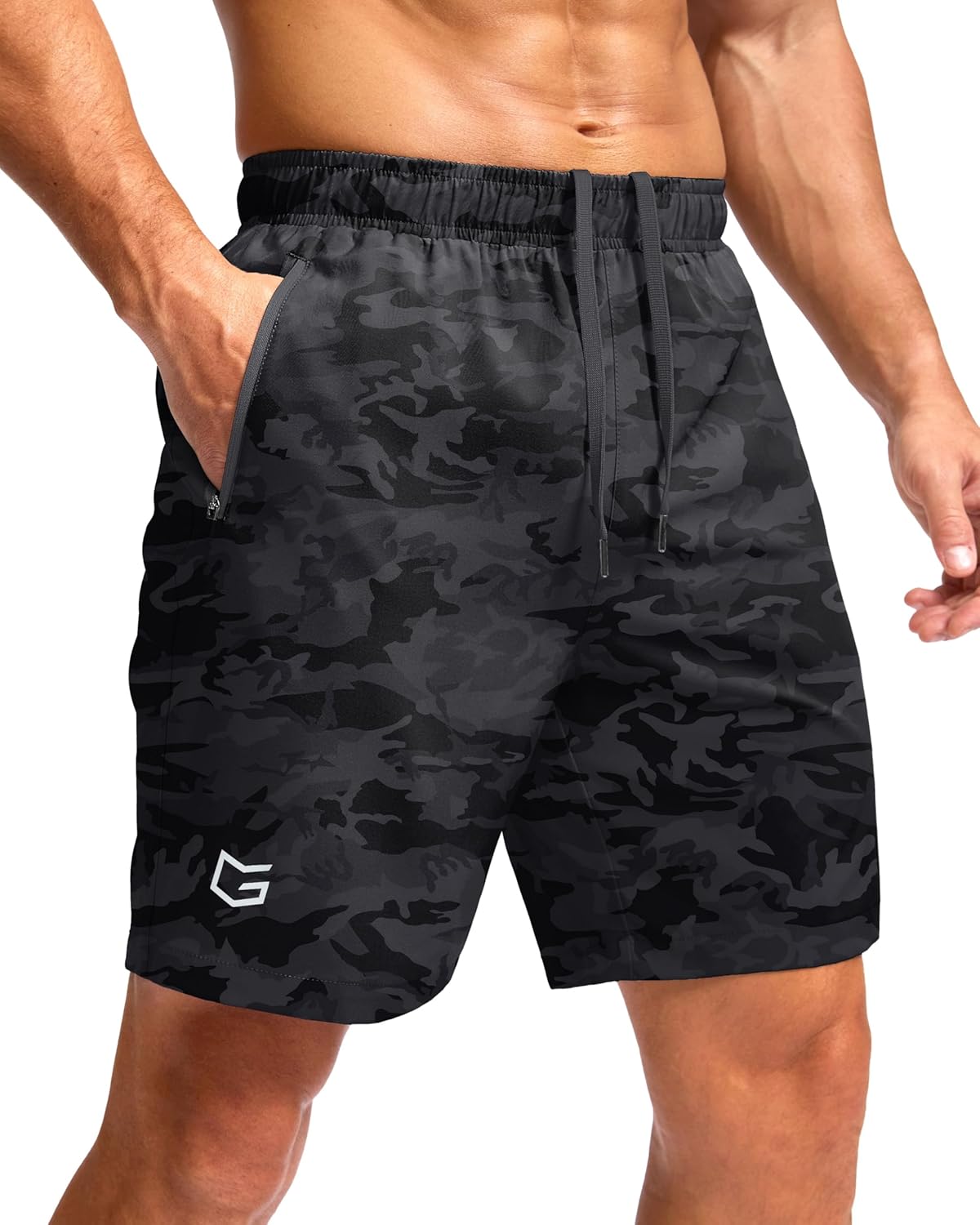 G Gradual Men's Athletic Running Shorts with Zipper Pockets Quick Dry 7"/ 5"/ 9" Workout Gym Shorts for Basketball Hiking-36