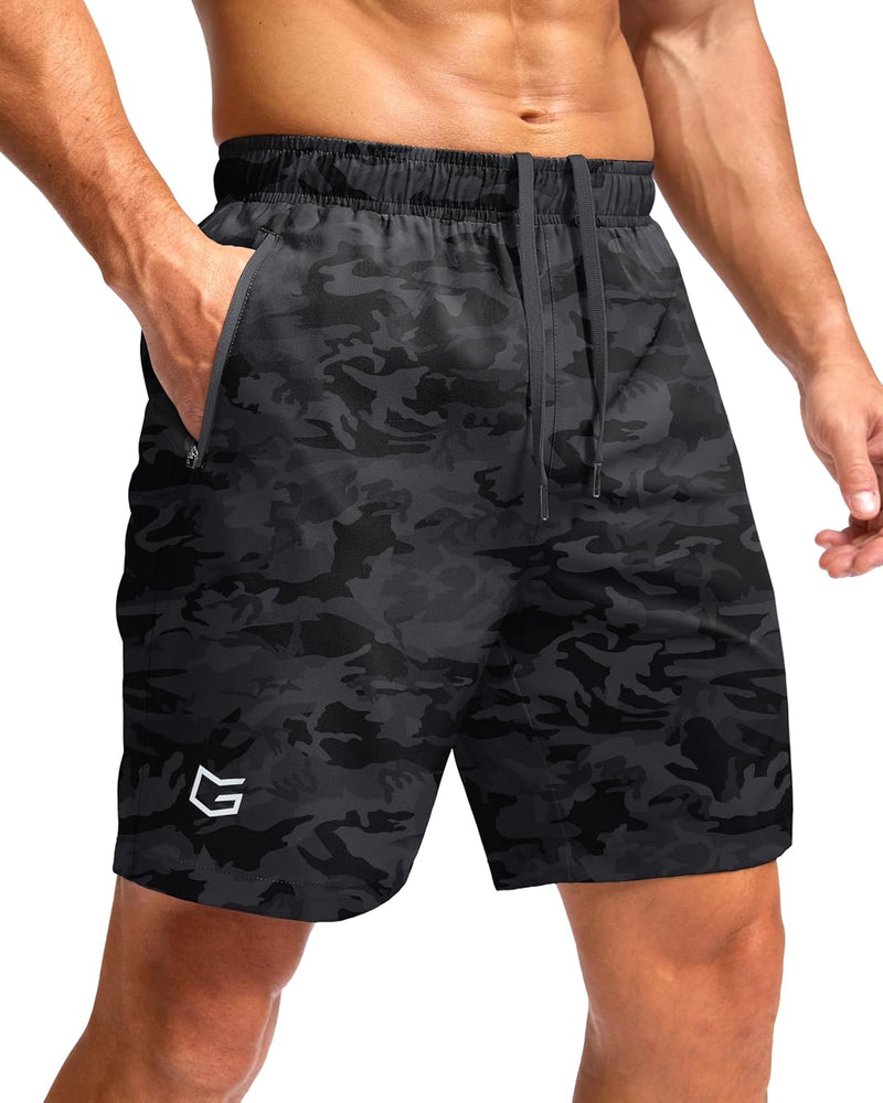G Gradual Men's Athletic Running Shorts with Zipper Pockets Quick Dry 7"/ 5"/ 9" Workout Gym Shorts for Basketball Hiking-36