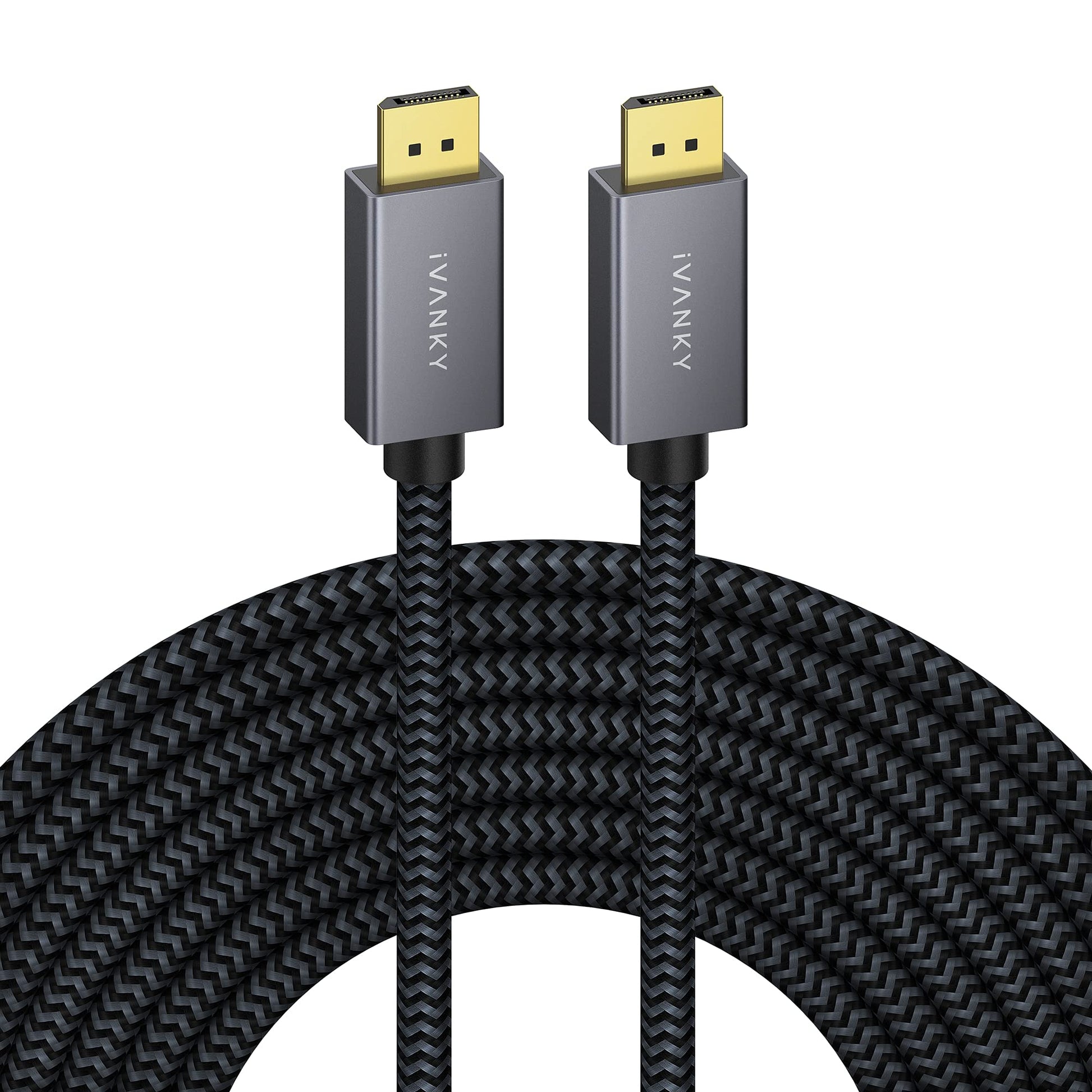IVANKY VESA Certified DisplayPort Cable, 6.6ft DP Cable 1.2, [4K@60Hz, 2K@165Hz, 2K@144Hz], High Speed Gold-Plated Display Port to Display Port Cabl, for Gaming Monitor, Graphics Card, TV, PC, Laptop