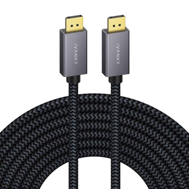 IVANKY VESA Certified DisplayPort Cable, 6.6ft DP Cable 1.2, [4K@60Hz, 2K@165Hz, 2K@144Hz], High Speed Gold-Plated Display Port to Display Port Cabl, for Gaming Monitor, Graphics Card, TV, PC, Laptop