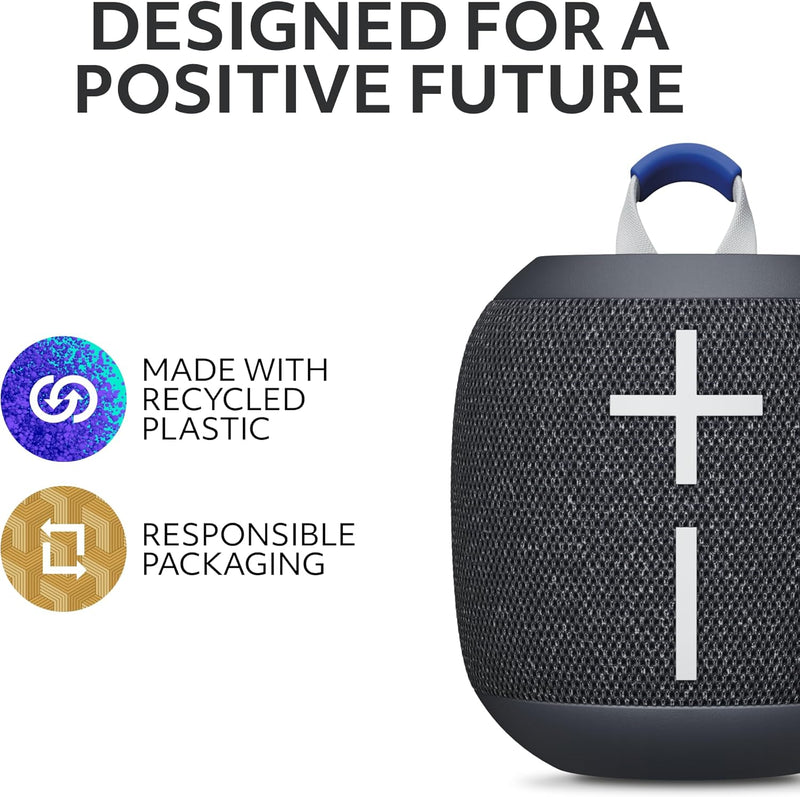 Ultimate Ears WONDERBOOM 4 Portable Waterproof Bluetooth Speaker with Big Bass and 360-Degree Sound, Dustproof Floating Speaker with 131ft (40m) Range- Black