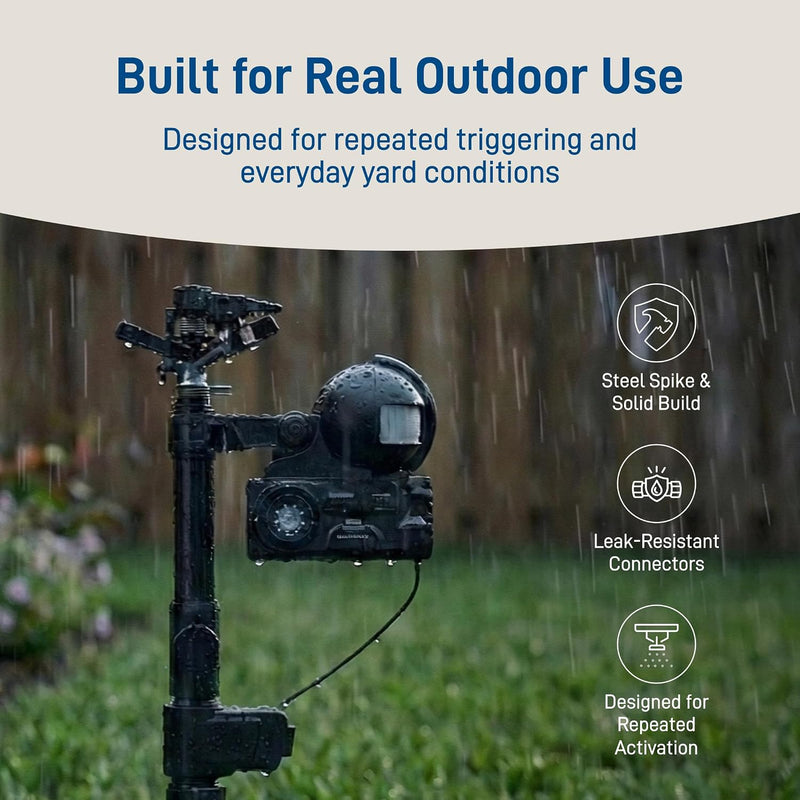 Orbit Yard Enforcer Motion-Activated Sprinkler - Outdoor Animal Repeller & Lawn Protector - Motion Sensor - Multi-Angle Detection - Weatherproof Dual-Purpose Sprinkler - 62100