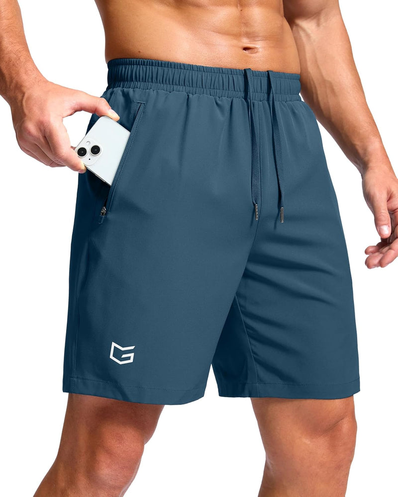 G Gradual Men's Athletic Running Shorts with Zipper Pockets Quick Dry 7"/ 5"/ 9" Workout Gym Shorts for Basketball Hiking-5