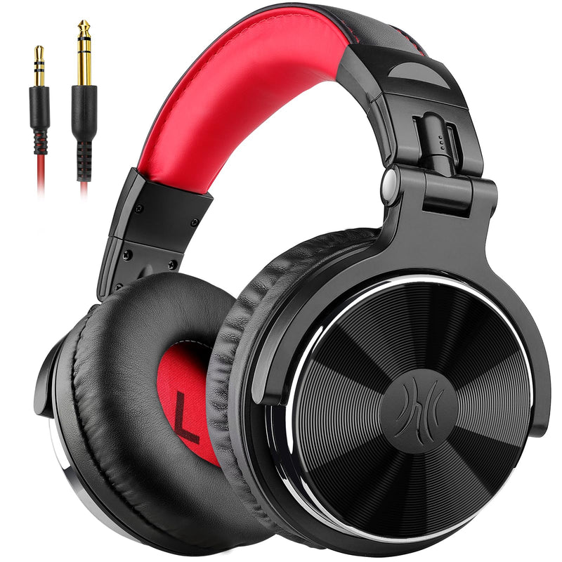OneOdio Wired Over Ear Headphones Hi-Res Studio Monitor & Mixing DJ Stereo Headsets with 50mm Drivers and 1/4 to 3.5mm Jack for AMP Computer Recording Podcast Keyboard Guitar Laptop - Black