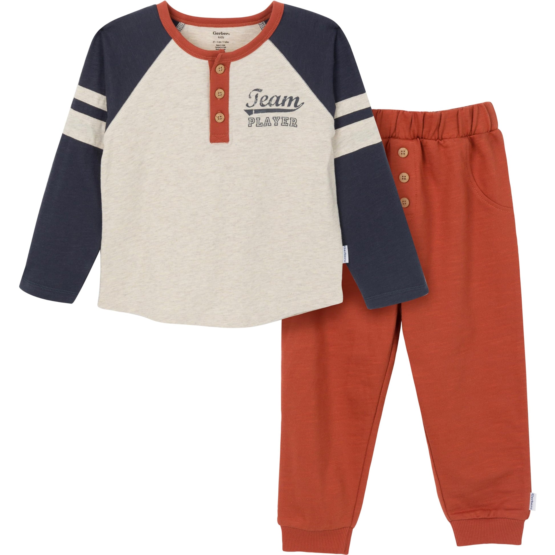 Gerber baby-boys Toddler 2-piece Top and Joggers Set